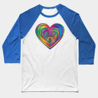 Colorful Prismatic Chromatic Rainbow Psychedelic Baseball T-Shirt